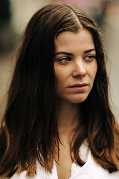 Portrait of Young Woman Outdoor