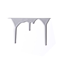 Colorful paint dripping isolated on white