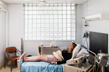 woman in early stages of induced labour