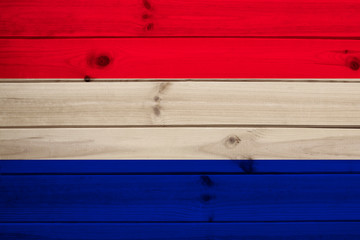 national flag of the country Holland, travel concept, immigration, politics, copy space, close-up