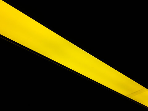 yellow line in black space