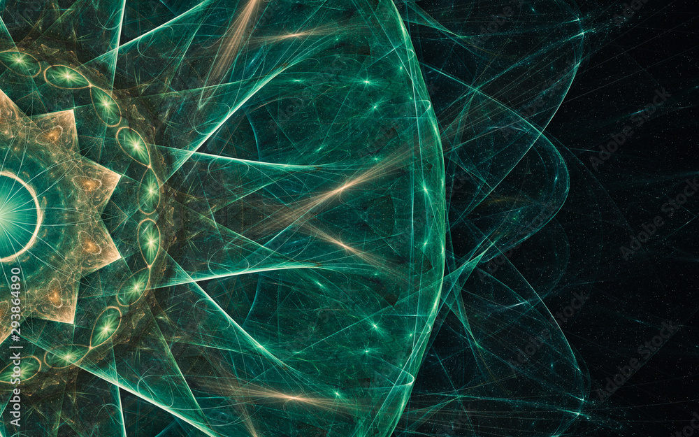 Fototapete digital generated image in the form of abstract geometric shapes of various shades and colors for us