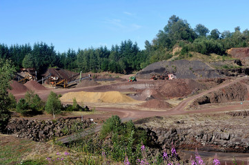 Interior of the crater of Auvergne volcano Lemptegy