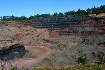 Interior of the crater of Auvergne volcano Lemptegy
