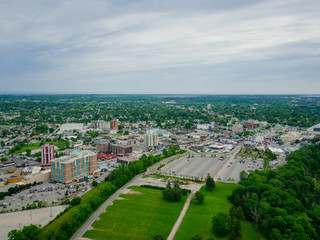 Fototapeta na wymiar The aerial view of Niagara City in Canada