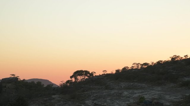 Stone Hill Silhouette at Sunrise in Brazil