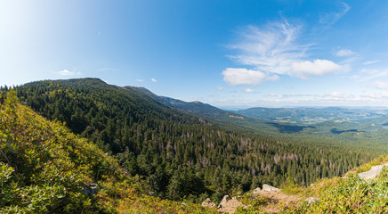 Fototapeta na wymiar Panorama on top of the mountain.