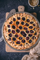Summer traditional July 4th cherry pie with pretty lattice