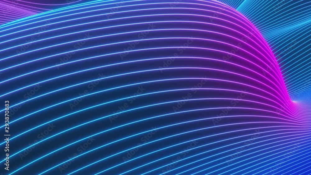 Poster looped animation. abstract colorful wavy background in bright neon colors. modern colorful wallpaper