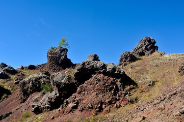 Interior of the crater of Auvergne volcano Lemptegy