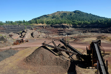 Interior of the crater of Auvergne volcano Lemptegy