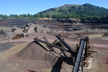 Interior of the crater of Auvergne volcano Lemptegy