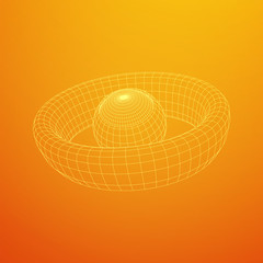 Abstract polygonal human eye sign.