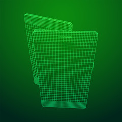 Smartphone mobile touch screen display wireframe