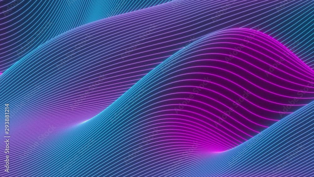 Poster looped animation. abstract colorful wavy background in bright neon colors. modern colorful wallpaper