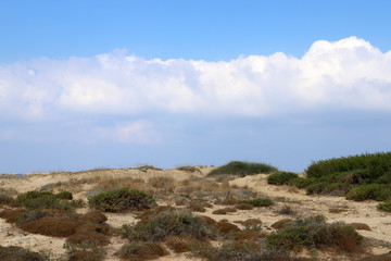 clouds in the sky over the Mediterranean Sea in the north of Israel