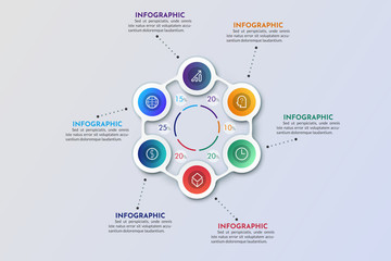 Circle Cycle 6 Options Infographic Layout