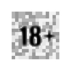 Under 18 sign warning symbol. Over 18 only censored. Eighteen age older forbidden adult content. Eps 10 vector illustration