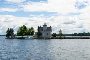 Three Sisters Lighthouse on the St. Lawrence River