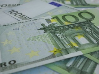 European money. Euro, the official currency of eurozone. Financial background.