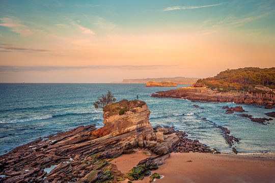Sardinero Beach in Santander. Spain