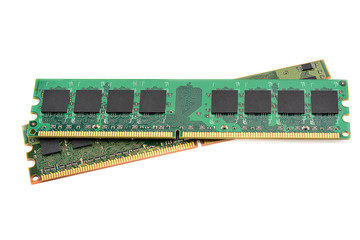 system, main memory, random access memory, computer detail, close-up, high resolution, isolated on...