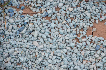Background of gravel on the boards