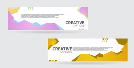 Fototapeta premium set of abstract banners