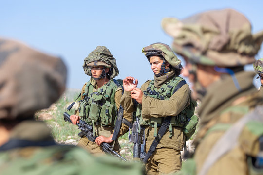 Israeli Soldiers Instructed Before The Battle June, 2018, Israel