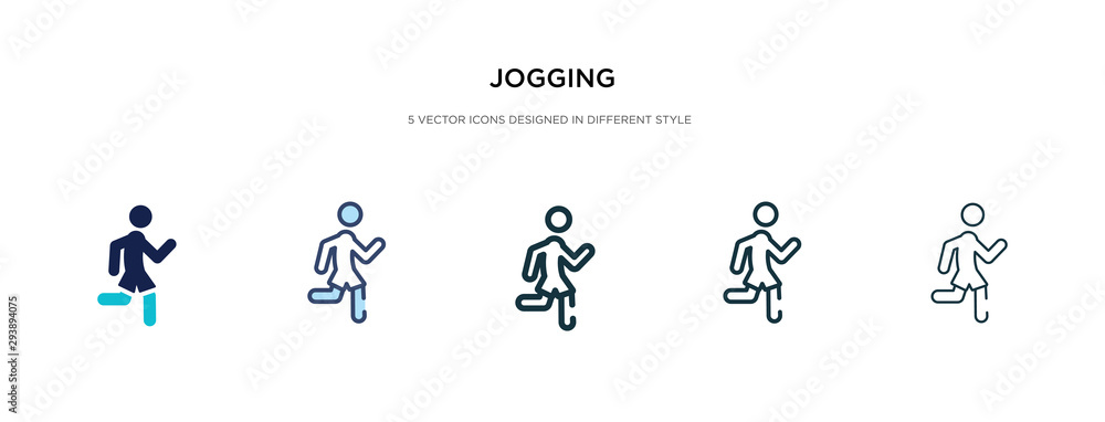 Aufkleber jogging icon in different style vector illustration. two colored and black jogging vector icons desi