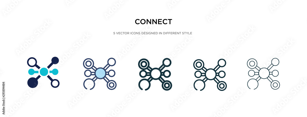 Aufkleber connect icon in different style vector illustration. two colored and black connect vector icons desi