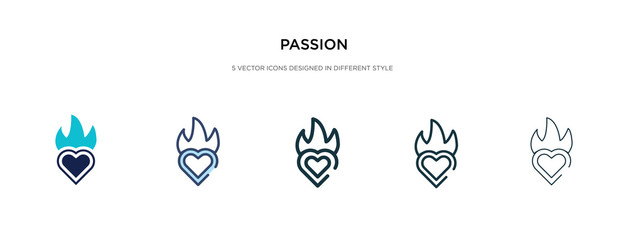 passion icon in different style vector illustration. two colored and black passion vector icons designed in filled, outline, line and stroke style can be used for web, mobile, ui