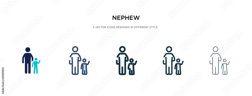 Poster nephew icon in different style vector illustration. two colored and black nephew vector icons design
