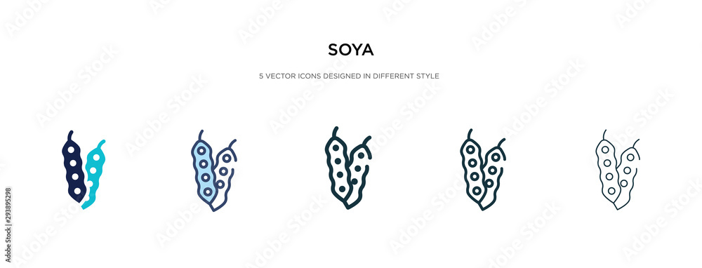 Aufkleber soya icon in different style vector illustration. two colored and black soya vector icons designed i