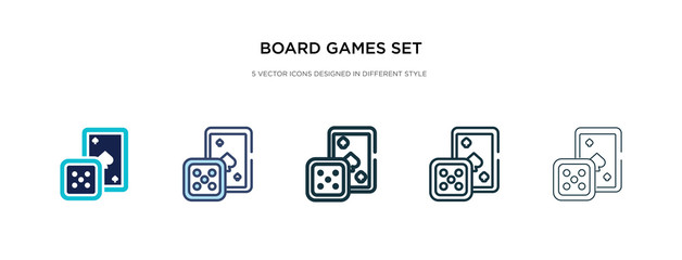 board games set icon in different style vector illustration. two colored and black board games set vector icons designed in filled, outline, line and stroke style can be used for web, mobile, ui