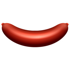 Isolated sausage image over a white background - Vector