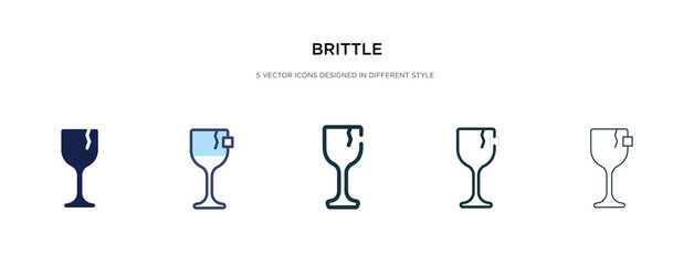 brittle icon in different style vector illustration. two colored and black brittle vector icons designed in filled, outline, line and stroke style can be used for web, mobile, ui