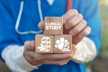 Clinical Study Research Testing Medical Lab Concept.