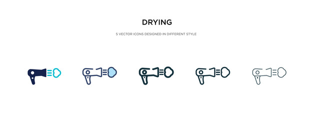 drying icon in different style vector illustration. two colored and black drying vector icons designed in filled, outline, line and stroke style can be used for web, mobile, ui