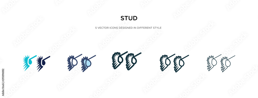Poster stud icon in different style vector illustration. two colored and black stud vector icons designed i