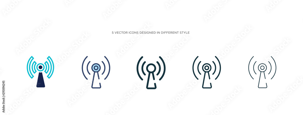 Poster icon in different style vector illustration. two colored and black vector icons designed in filled, 
