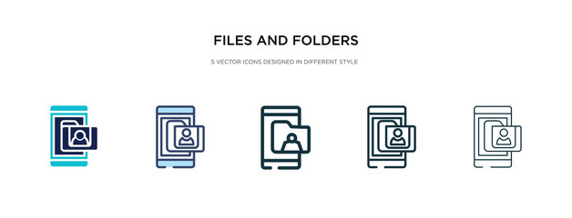 files and folders icon in different style vector illustration. two colored and black files and folders vector icons designed in filled, outline, line stroke style can be used for web, mobile, ui