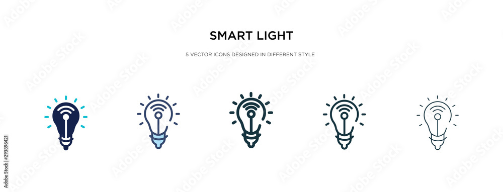 Poster smart light icon in different style vector illustration. two colored and black smart light vector ic