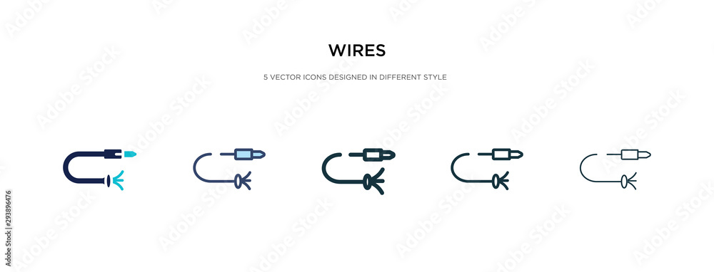 Poster wires icon in different style vector illustration. two colored and black wires vector icons designed