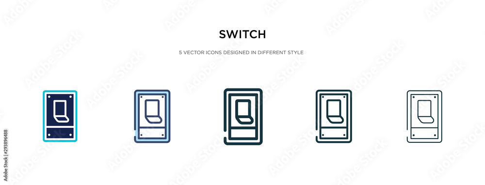 Poster switch icon in different style vector illustration. two colored and black switch vector icons design