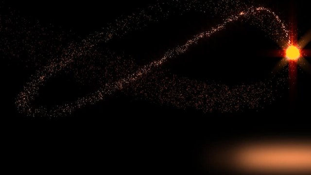 Magic glowing stars and sparkles on black background