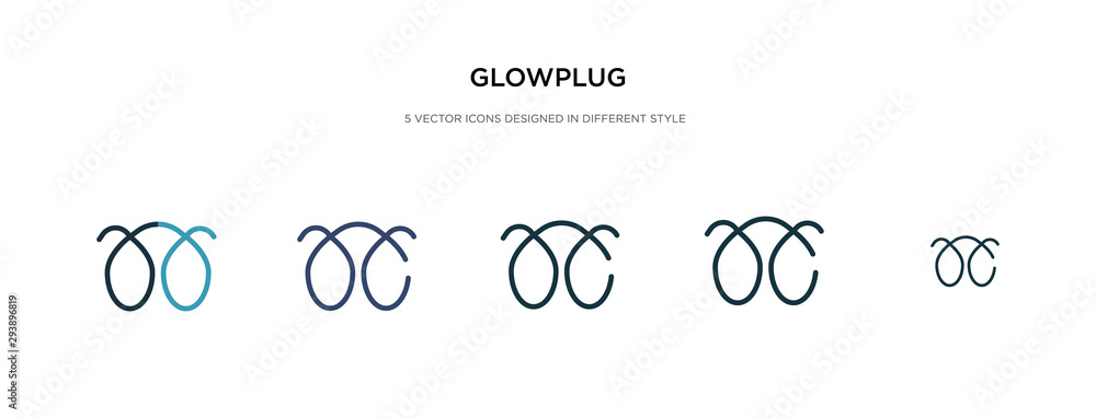 Poster glowplug icon in different style vector illustration. two colored and black glowplug vector icons de
