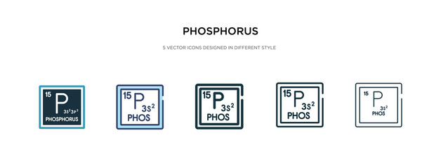 phosphorus icon in different style vector illustration. two colored and black phosphorus vector icons designed in filled, outline, line and stroke style can be used for web, mobile, ui