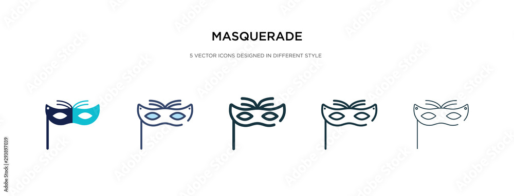 Poster masquerade icon in different style vector illustration. two colored and black masquerade vector icon
