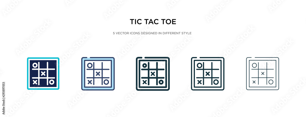 Poster tic tac toe icon in different style vector illustration. two colored and black tic tac toe vector ic